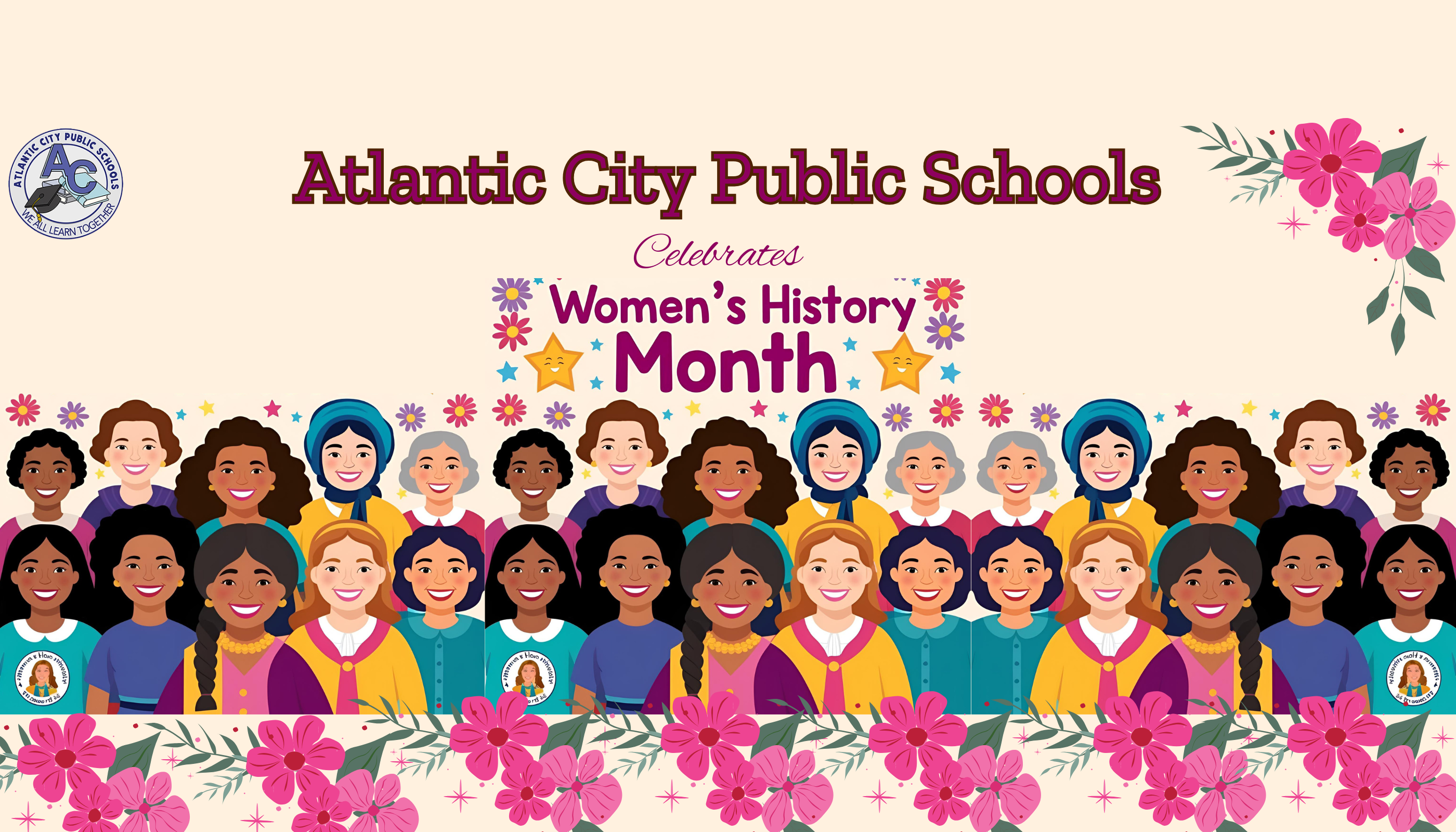 Atlantic City Public Schools Women's History Graphic