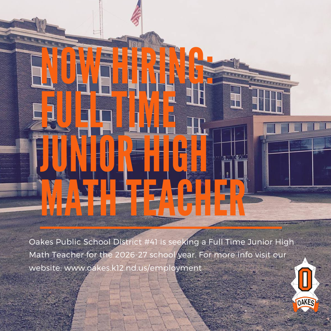 Oakes Math Now Hiring: Full-Time JH Math Teacher | News & Events