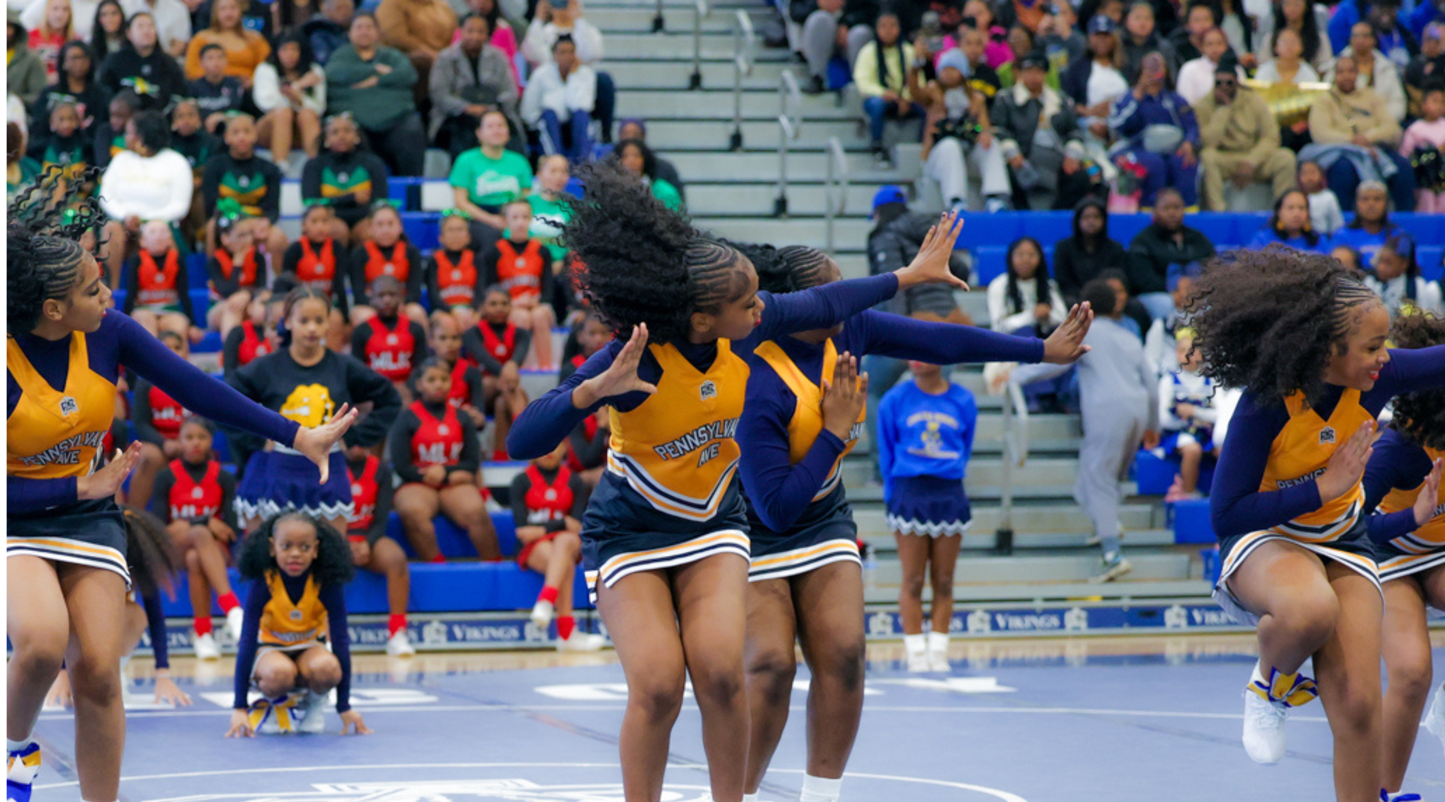 Group of cheerleaders from Pennsylvania Avenue School.
