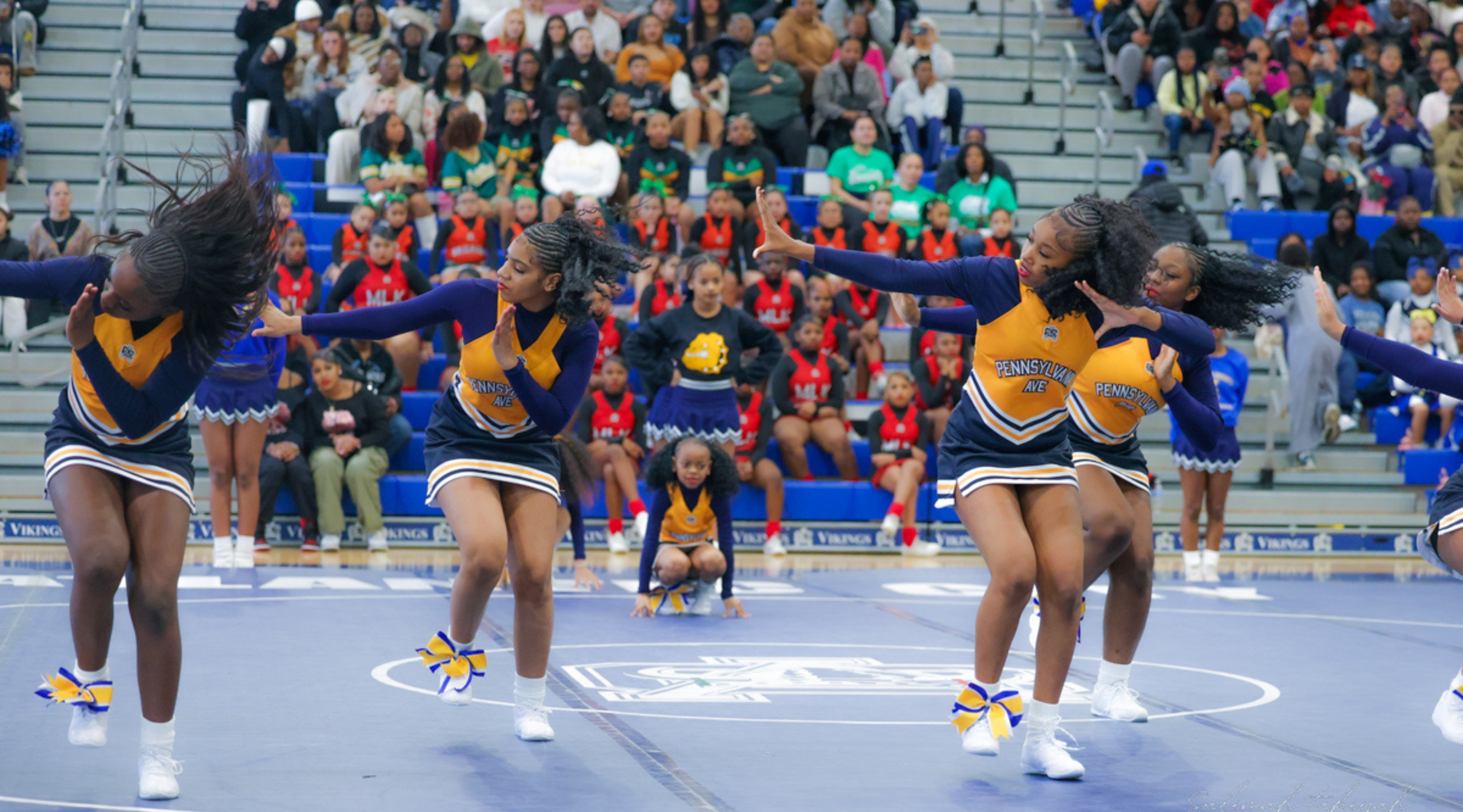 Group of cheerleaders from Pennsylvania Avenue school.