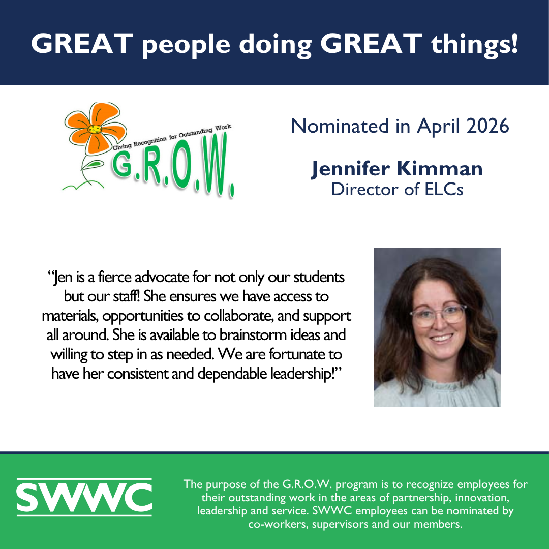 The image features an image of Jen Kimman alongside text highlighting her nomination for a leadership award and praising her advocacy and dedication to her organization's employees.