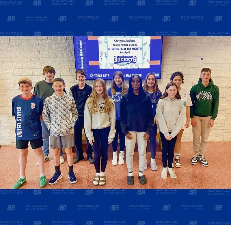 April SGAMS Students of the Month | District News - Spring Grove Area ...