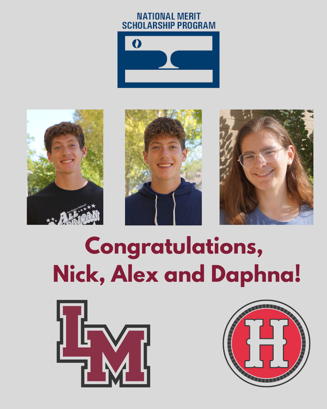 Three LMSD Students Win National Merit Scholarships | Article
