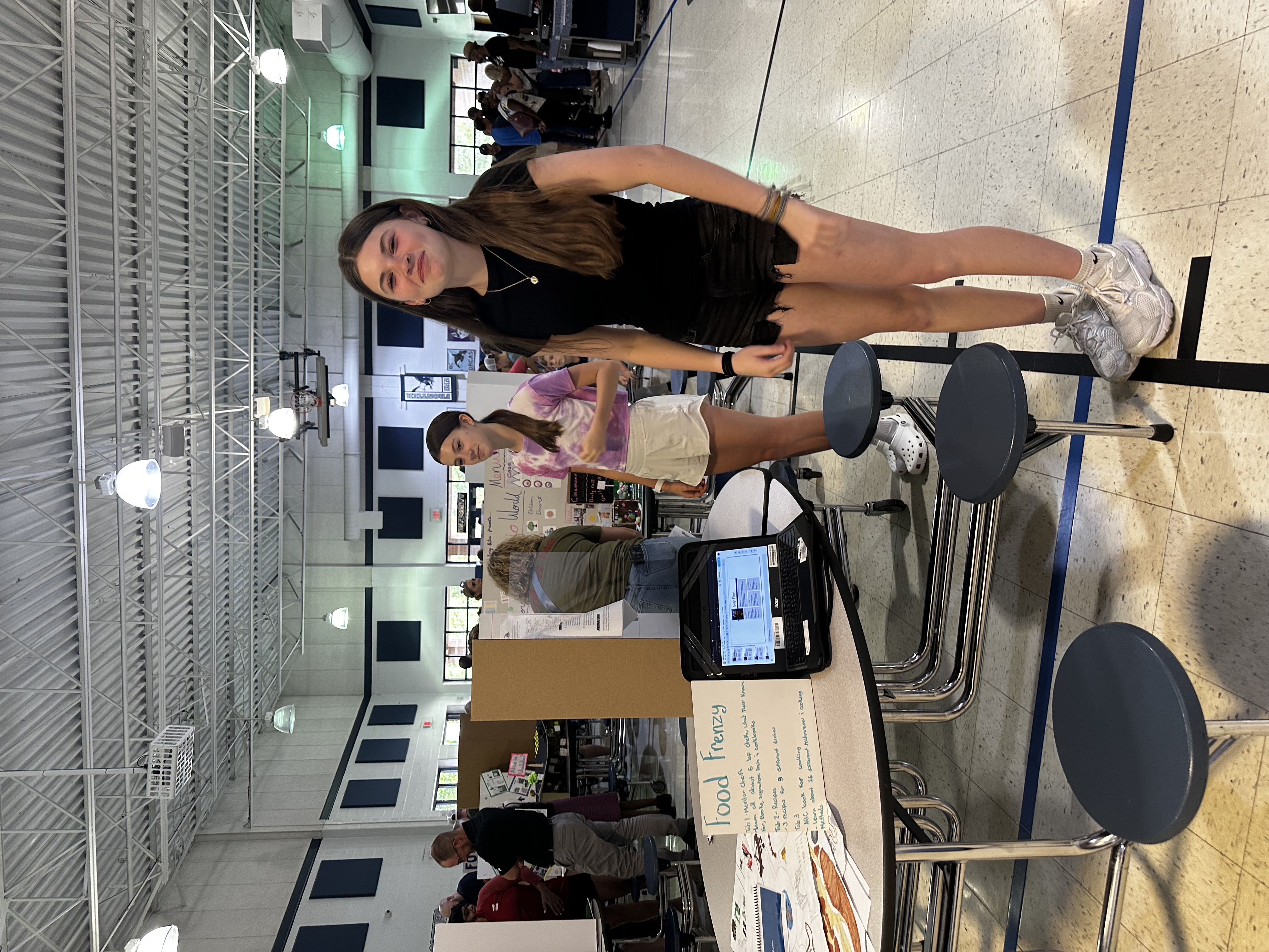 Students showing off their project at Frontier Middle's Independent Project Night