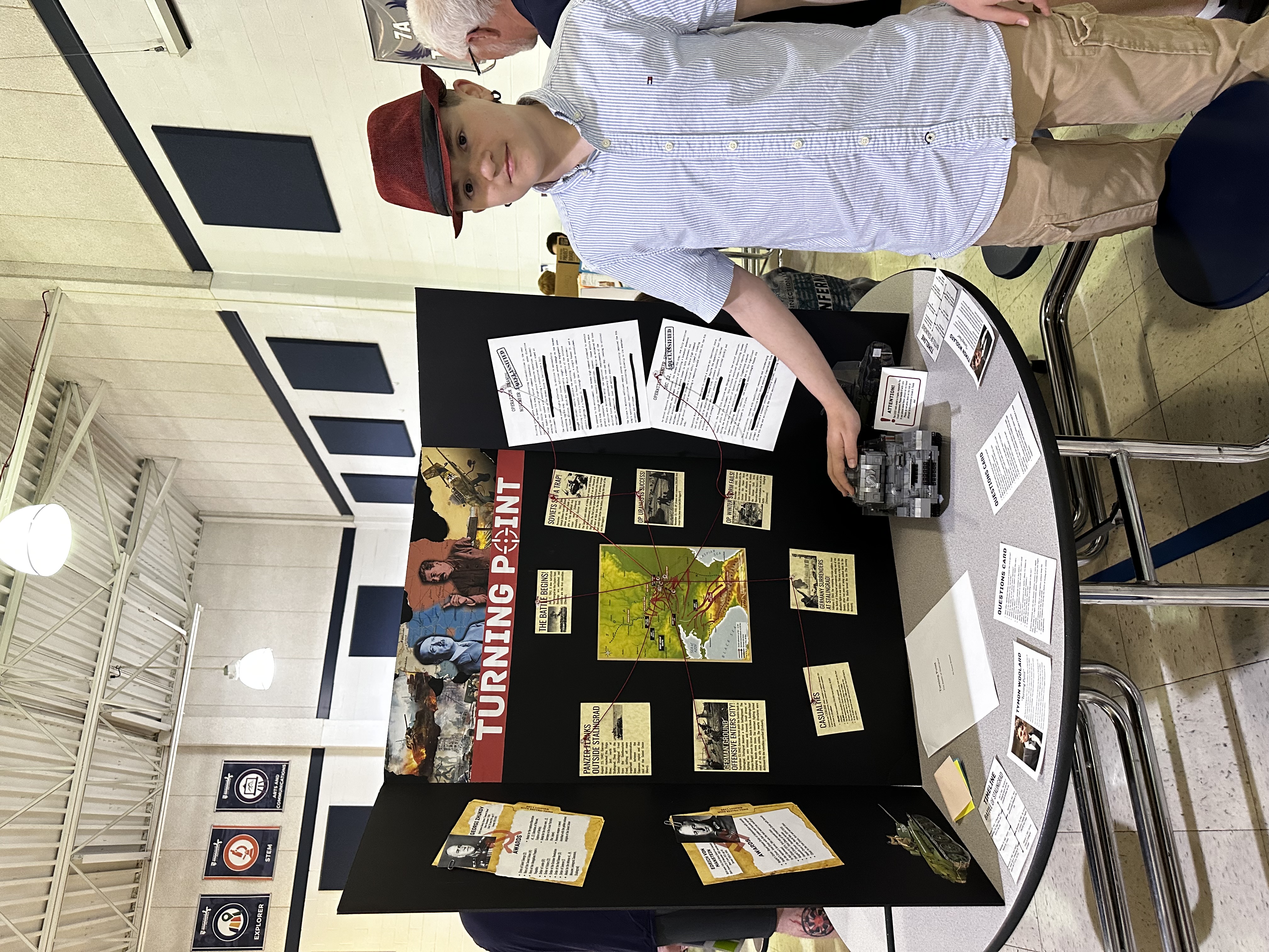 Students showing off their Project at Frontier Middle's Independent Project Night