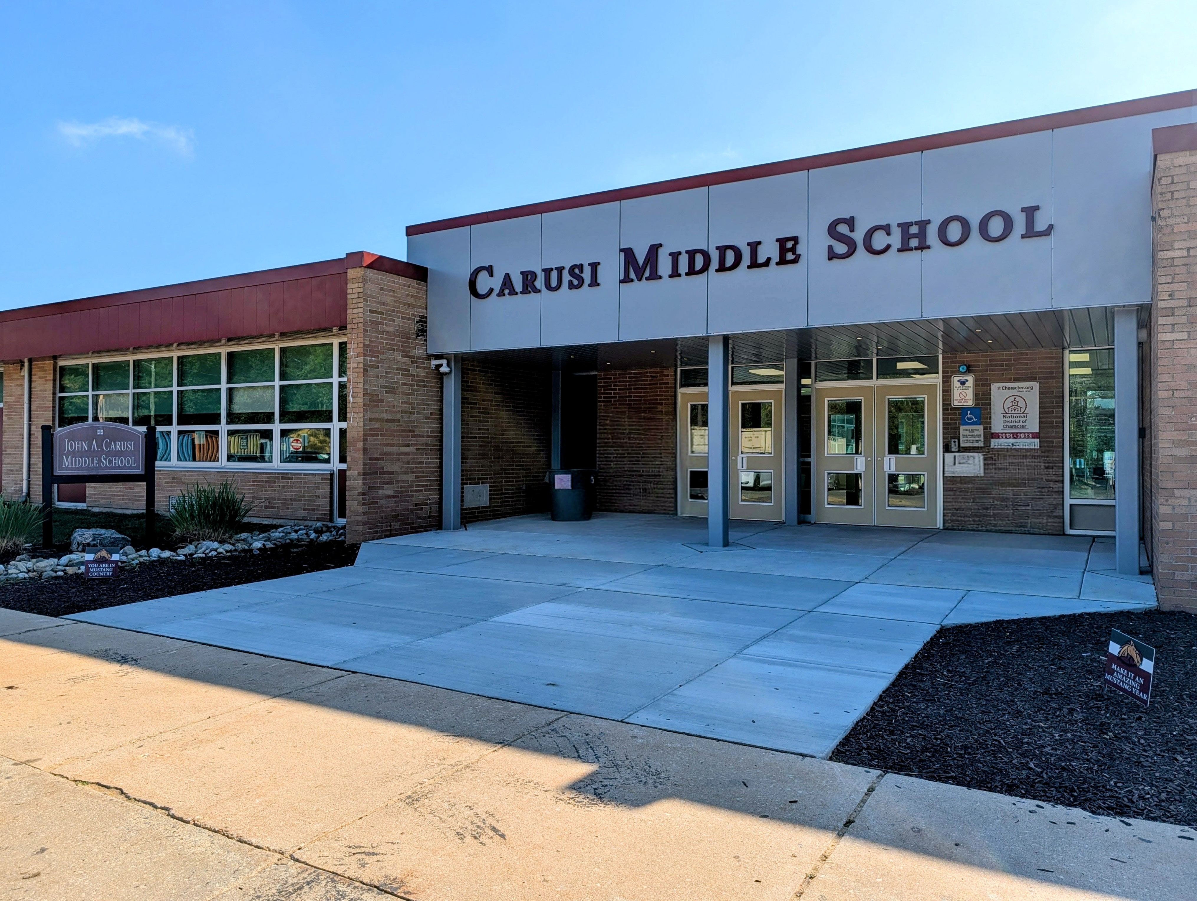 Photo of Carusi Middle School Main Entrance
