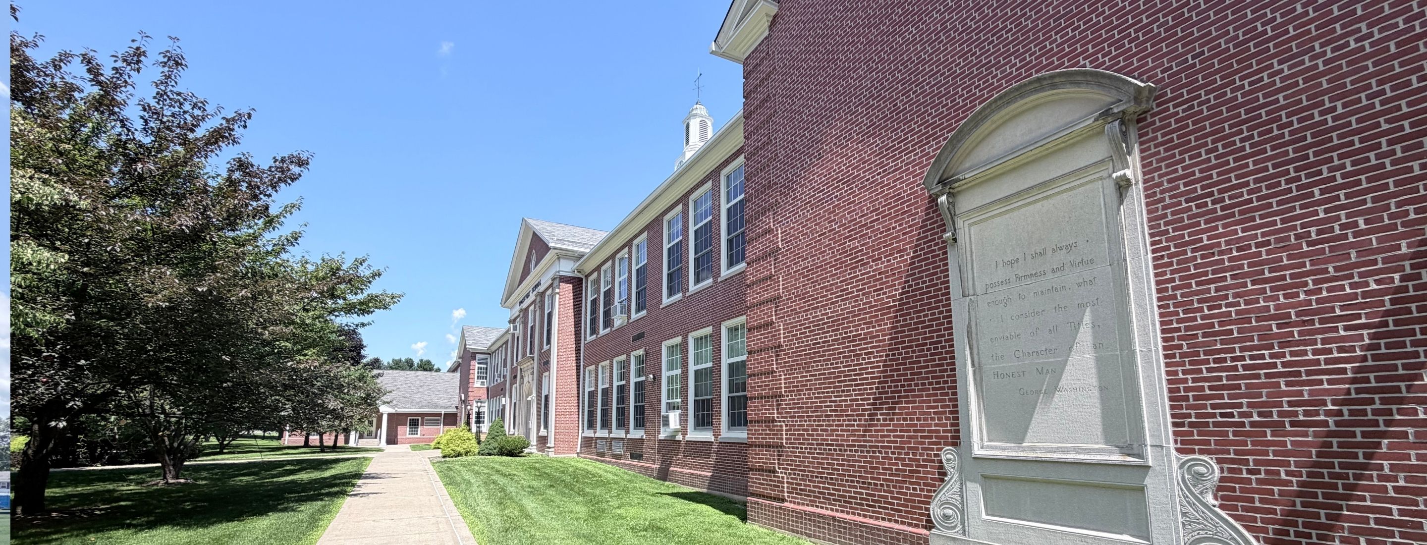 View of Roosevelt building from the sidewalk