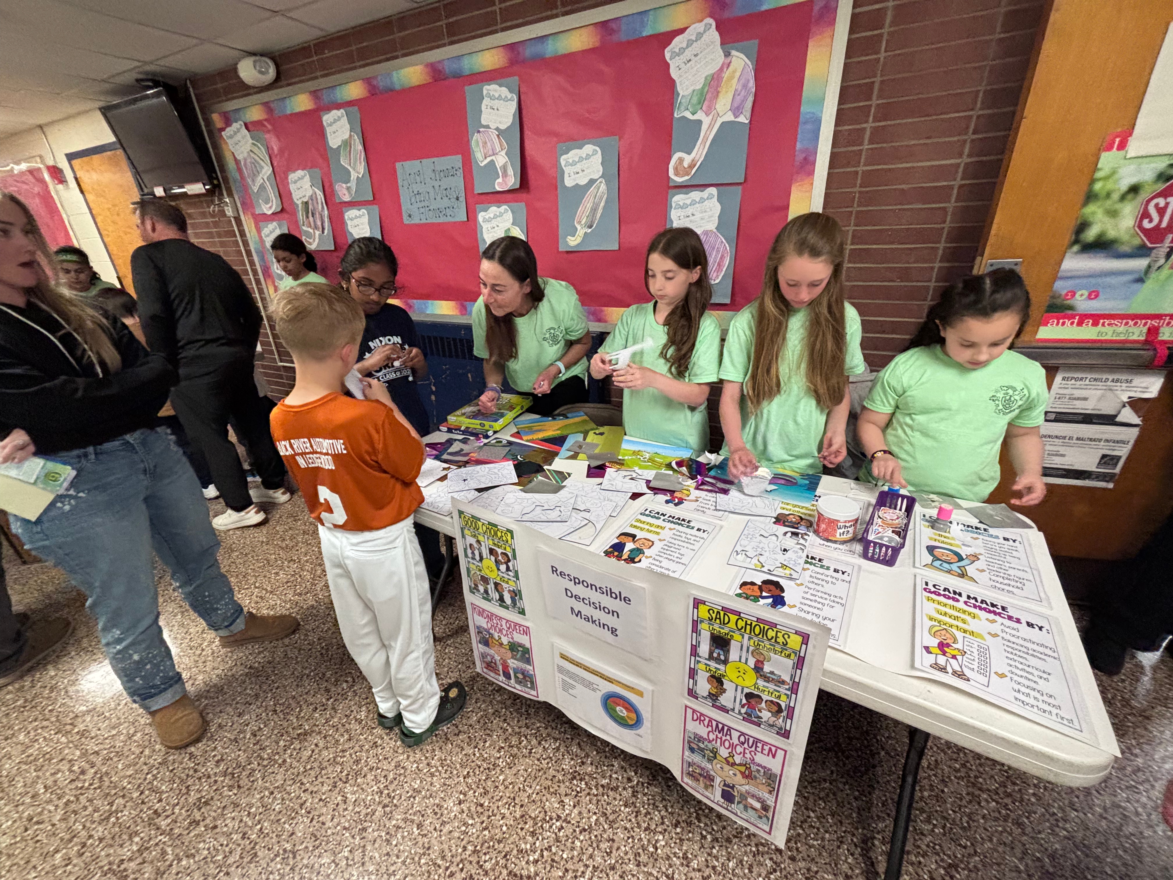 Students presenting their work.