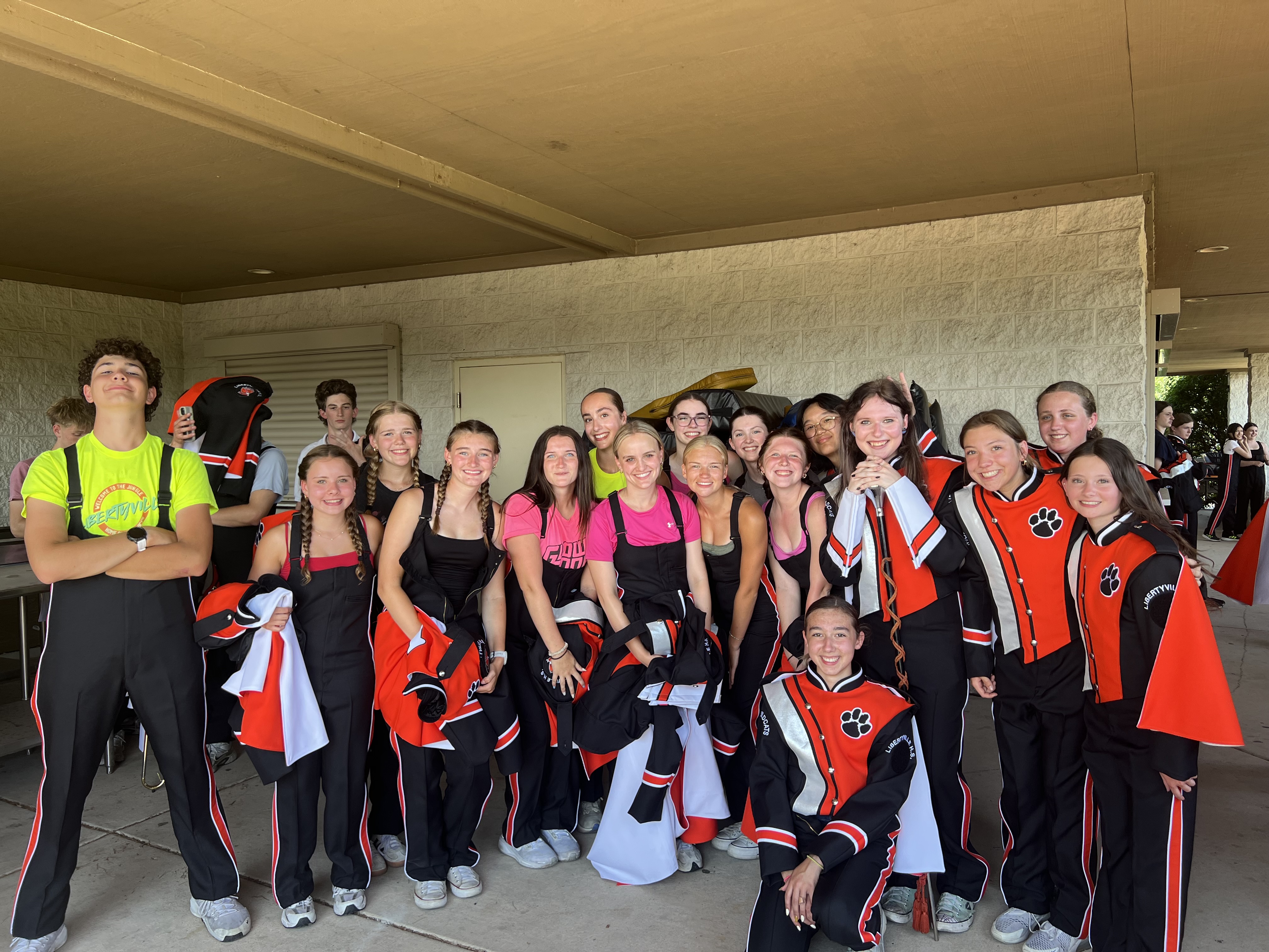 LHS Band Members at Marching Band Camp