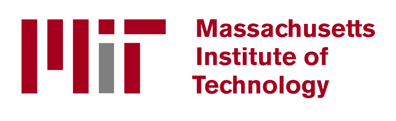 The foreground features the MIT logo in red and gray, while the background is a plain white space.