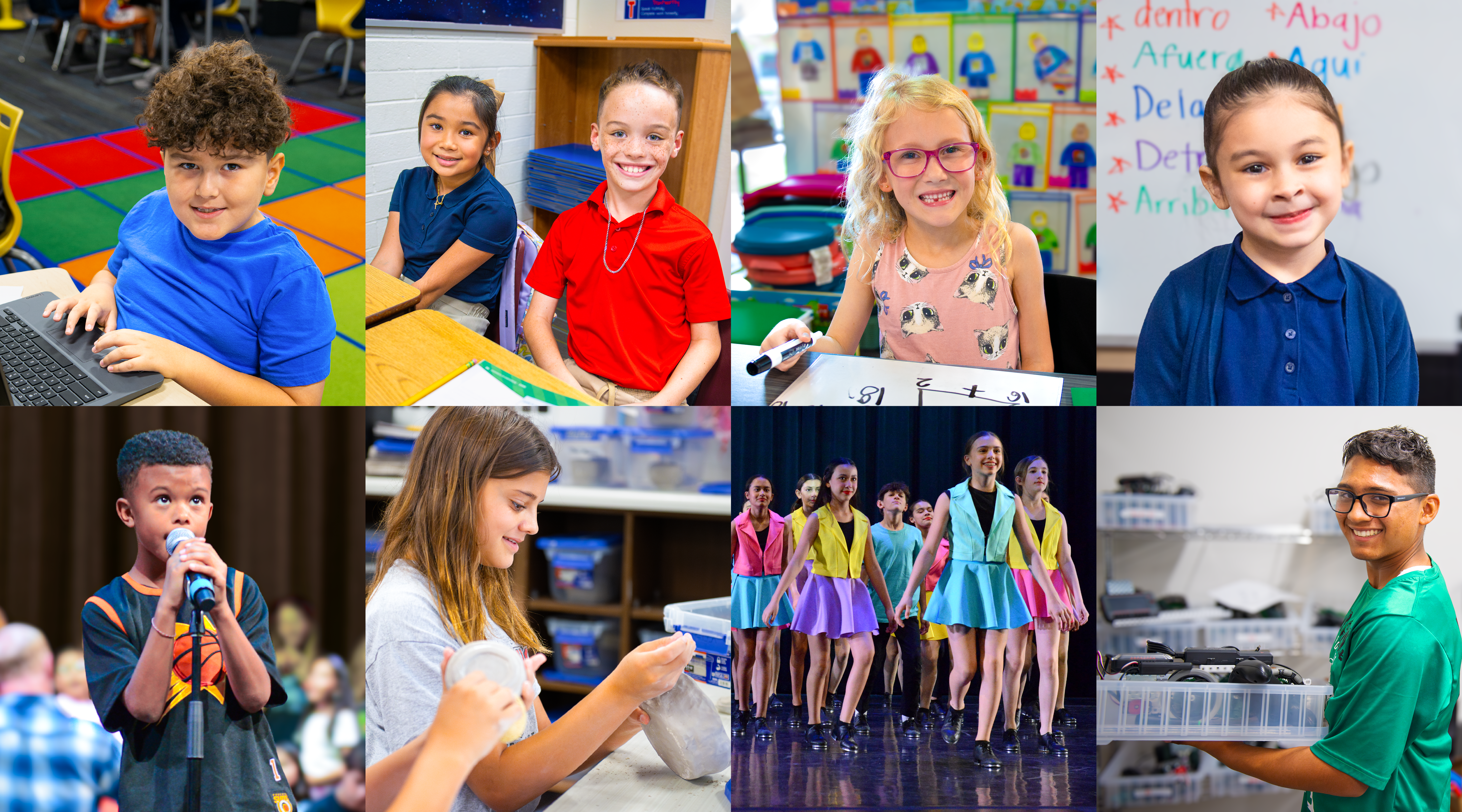 photo collage of students in the Madison School District