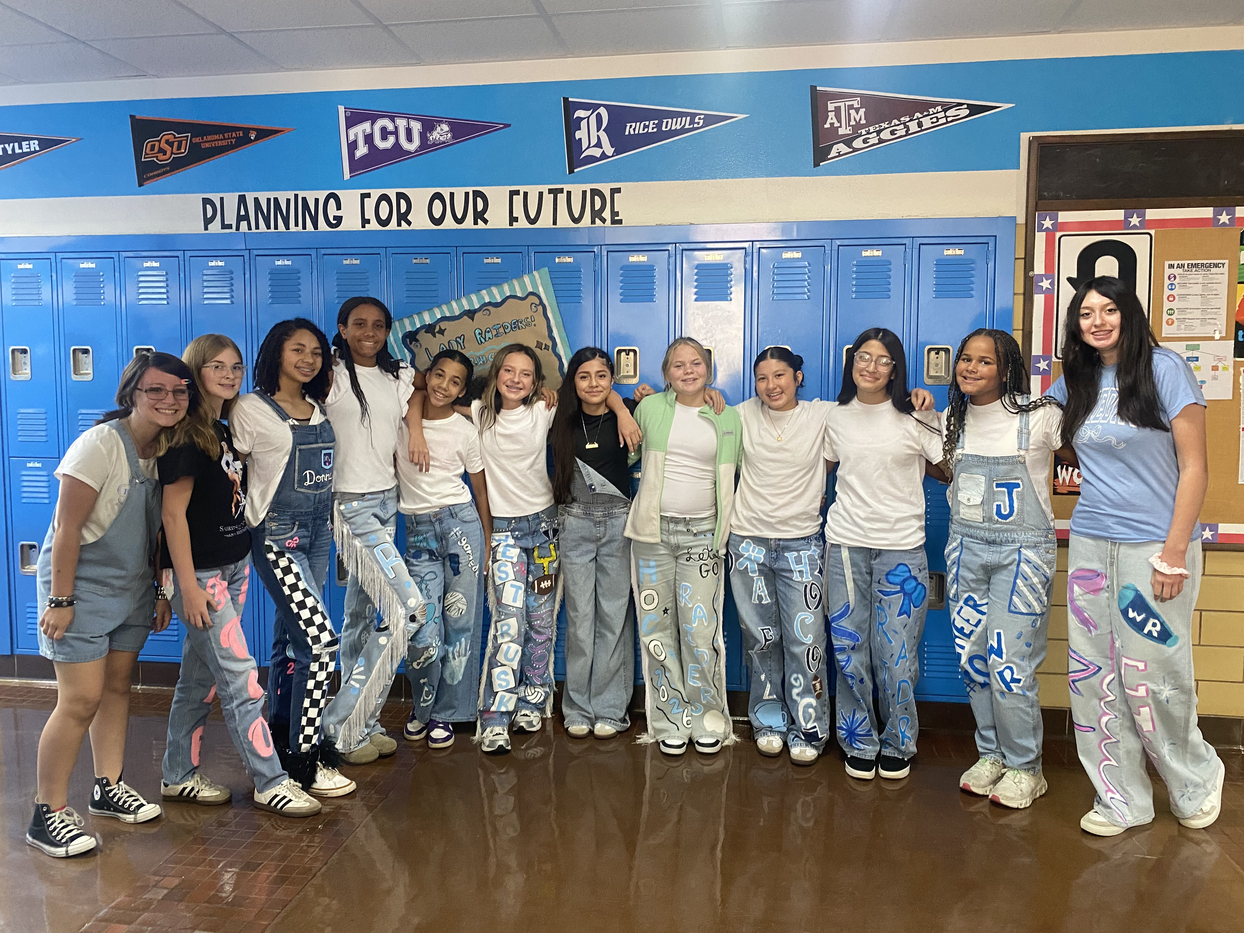 West Rusk Junior High Students dressed up for homecoming