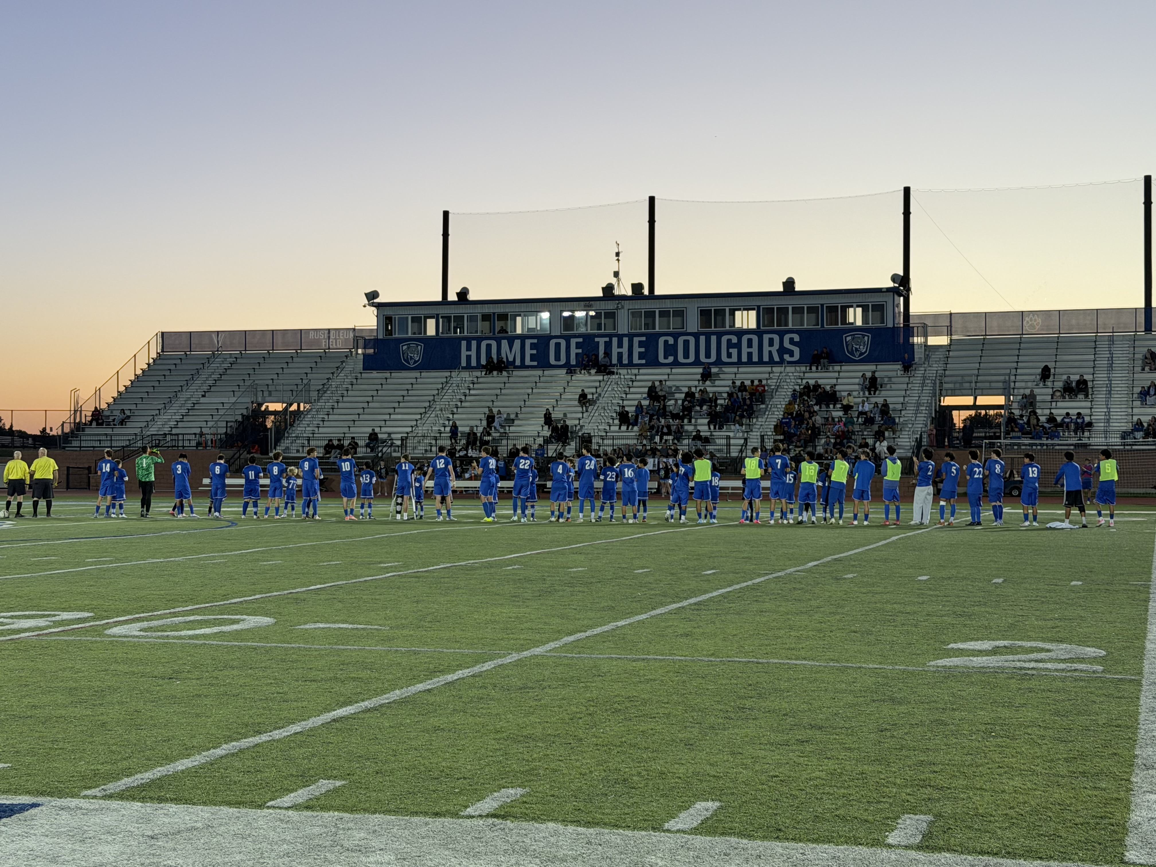Soccer Team on the field at VHHS