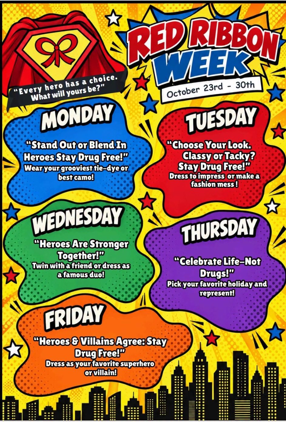 Red Ribbon Week Labels Red Ribbon Week 10/26 - 10/30 | Post Detail